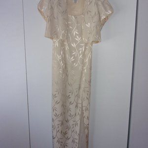 Long semi formal dress with matching jacket